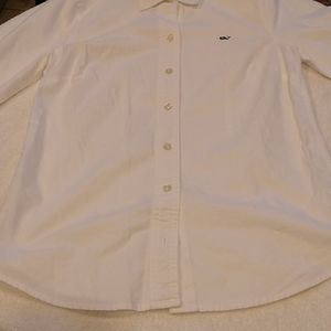 Vineyard vines white 100% cotton oxford shirt